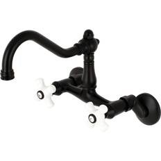 Black Kitchen Faucets Kingston Brass KS322.PX Vintage 1.8 Matt Black