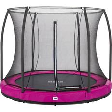 Trampolines XXXlutz Salta Comfort Edition Ground Trampoline met Veiligheidsnet 305 cm Roze