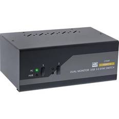 Kvm switch InLine KVM Desktop Switch, KVM Switch, Grau, Schwarz