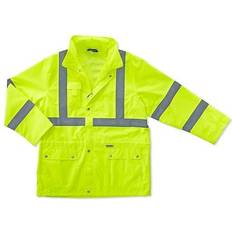 Men Work Jackets Ergodyne GloWear Unisex Type R Class Hi-Vis Breathable Rain Jacket