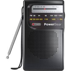 Radios PowerBear Powerbear portable radio am/fm 2aa