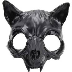 Horror-Shop Schwarze fledermaus schädel halbmaske als kostümzubehör