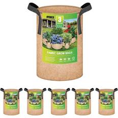 Pots & Planters iPower 5-Pack 3 Gallon Plant Grow