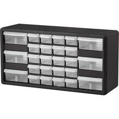 Plastic storage drawers stackable Akro-mils akm10126 stackable cabinet- 26 drawers- 20in.x6-.38in.x10-1.332in