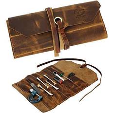 DIY Accessories Leather tool roll up pouch leather tool wrench roll chisel bag by