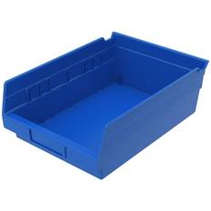 AKRO-MILS 30150BLUE Shelf Storage Bin, Plastic, 8 3/8 in W, 4 in H, 11 5/8 in