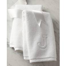 Multi Coloured Guest Towels Auberge Monogrammed Fingertip Guest Towel White (45.72x)