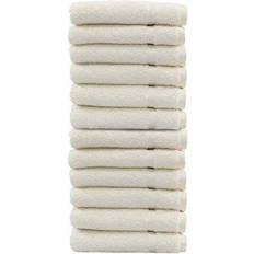 Natural Towels Linum Home Textiles 100% Turkish Cotton Denzi Washcloths, 12, Cream Kitchen Towel Natural, White (33.02x)