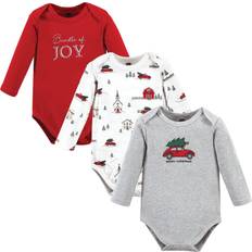 Hudson Baby Unisex Cotton Long-Sleeve Bodysuits - Christmas Scene