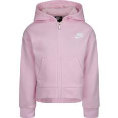 Nike Little Girl's Club Fleece High-Low Full-Zip Hoodie - Pink Foam