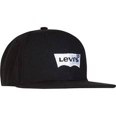 S Caps Levi's kids flat brim snapback hat, black youth