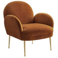 TOV Furniture Gwen Cognac Velvet Kitchen Chair