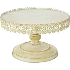 UMA White Metal Cake with Lace Edge Christmas Tree Stand