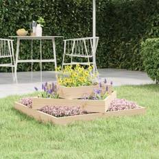 vidaXL 83x83x27 cm Massivt Fyrretræ Plantekasse