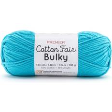 Turquoise Yarn Premier Yarns Cotton Fair Bulky Solid-Turquoise -2081-14