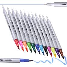 Mr. Pen Dual Tip Brush 12 Colors 0.4mm Fineliner Brush