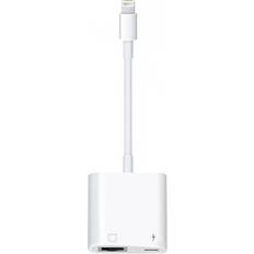 Lightning auf RJ45 Ethernet-LAN-Netzwerkadapter mit Ladeanschluss für ausgewählte iPhone- iPad-Modelle, 100 Mbit/s, Plug-and-Play