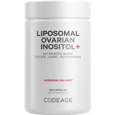 Codeage Liposomal Ovarian Inositol + Supplement Folate CoQ10 Phytosome Hormonal 120 pcs