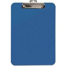 Blue Clipboards & Display Stands Unbreakable Recycled Clipboard 1/4' Capacity 8 1/2 x 11 Blue