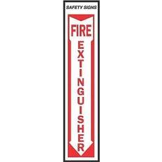 English White Fire Extinguisher Decal Sign