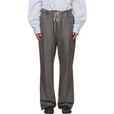 Maison Margiela Wide Leg Wool Pants - Grey