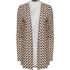 LTS Tall Geometric Print Scuba Blazer - Beige Brown