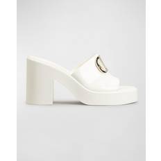 Valentino Garavani Sandaletten Valentino Garavani Off-White VLogo Heeled Sandals 098 Ivory IT