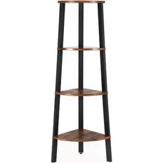 Black Step Shelves Benjara Four Tier Ladder Style Corner Step Shelf