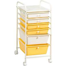 Cabinets Costway 6 Rolling Cart Scrapbook Organizer Storage Cabinet