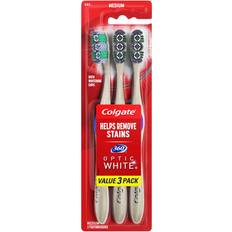 Whitening Toothbrushes Colgate 360 Optic White Whitening Manual Toothbrush Medium 3-pack