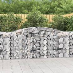 vidaXL Buede gabionkurve 7 stk. galvaniseret jern