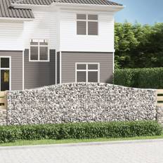 vidaXL Gabioner bågformade 2 st galvaniserat järn
