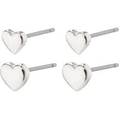Pilgrim 66231-6003 AFRODITTE Heart Earrings 2-In-1 Set set