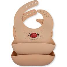 Konges Sløjd Bib Silicone 2-pack Ladybug