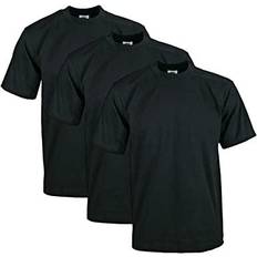 Pro Club Men's Heavyweight Short Sleeve Crew Neck T-shirt 3-pack - Black