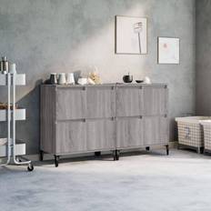 Mobili vidaXL Credenze 2pz Grigio Sonoma 60x35x70 cm In Legno Multistrato Madia