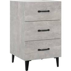 vidaXL Grigio Cemento 40x40x66 cm In Legno Multistrato Comodino