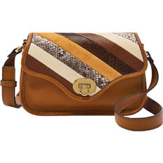 Fossil Heritage Mini Flap Crossbody Bag - Brown Stripe