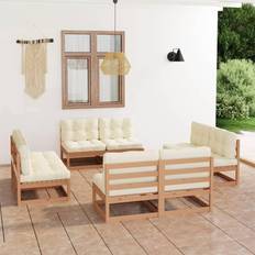 vidaXL 8-tlg Garten-Lounge-Set mit Kissen Kiefer Lounge-Set