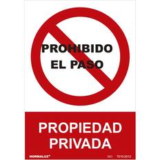 Bianco Calendari Ban Panel 'Prohibido El Paso Propiedad Privada' PVC 0.7 mm 30 x 40 cm