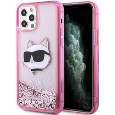 Karl Lagerfeld Apple iPhone 12 Mobilfodral Karl Lagerfeld iPhone 12/12 Pro Mobilskal Choupette's Head Rosa