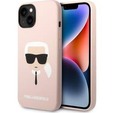 Karl Lagerfeld iPhone 14 Cover Liquid Silicone Lyserød