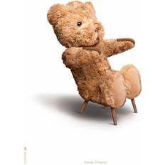 Plakat uden Ramme Bamse/Hvid Baggrund A5