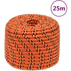 Navigation vidaXL Corde de Bateau Corde de Levage Câble d'Amarrage Ancrage Navire Lignes de Gréement Corde à Linge Orange 14 mm 25 m Polypropylène