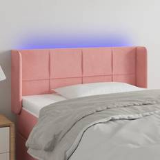 vidaXL À LED Meuble de Chambre À Coucher 103x16x78/88 cm Velours Tête de lit