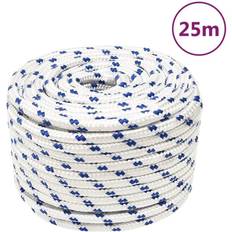 Veneen lohkot vidaXL Veneköysi valkoinen 12 mm 25 m polypropeeni