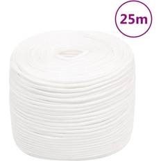 Bloques de Barco vidaXL Cuerda de barco polipropileno blanco intenso 8 mm 25 m Blanco