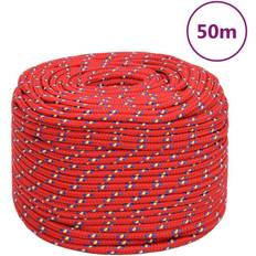 Blocs Bateau vidaXL Corde de bateau Rouge 8 mm 50 m Polypropylène