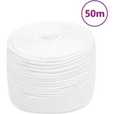 Blocs Bateau vidaXL Corde de Bateau Corde de Levage Câble d'Amarrage Ancrage Navire Lignes de Gréement Corde à Linge Blanc Complet 6 mm 50 m Polypropylène