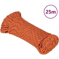 Blocs Bateau vidaXL Corde de Bateau Corde de Levage Câble d'Amarrage Ancrage Navire Lignes de Gréement Corde à Linge Orange 4 mm 25 m Polypropylène